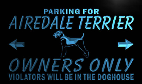 Airedale Terrier Owners Only Neon Light Sign